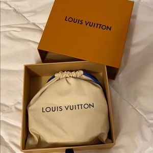 Louis Vuitton Damier Azur White and Gold Belt